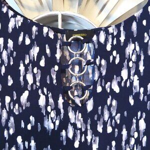 Espresso Navy Blue‎ w/Gray White Splatter Size Medium
